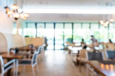 Soyut bulanıklık ve defocused açık büfe restoran ve kahve dükkanı CA
