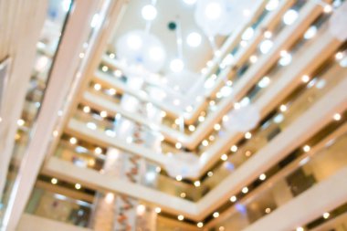 Görüntü bulanıklığı ve arka plan için otel lobisinin dışsal görünümü