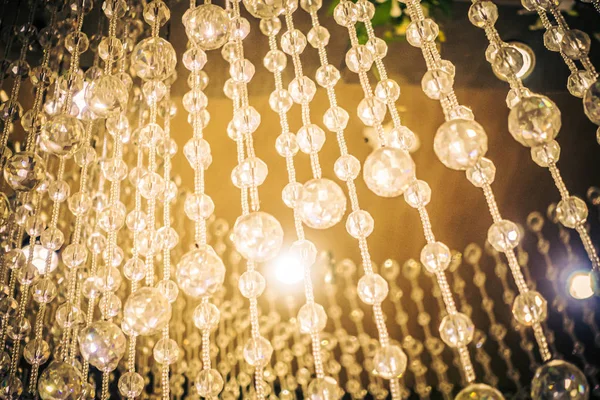 Belle décoration de lustre en cristal de luxe intérieur — Photo