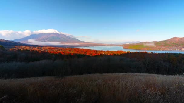 Szenische Aufnahmen Von Schönen Berg Fuji Japan — Stockvideo