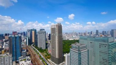 Modern megalopolis Asya şehrinin manzaralı görüntüleri