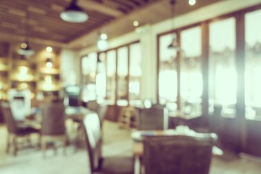 Soyut bulanıklık ve bulanık kahve dükkanı Cafe ve restoran interi