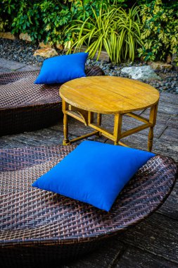 Boş sandalye dekorasyon açık veranda