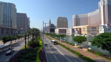 Modern megalopolis Asya şehrinin manzaralı görüntüleri