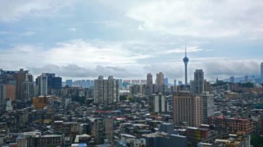 Modern megalopolis Asya şehrinin manzaralı görüntüleri