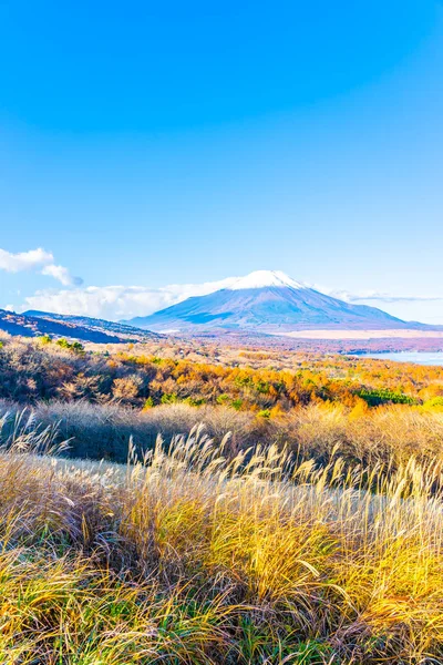 Bela montanha fuji em yamanakako ou lago yamanaka — Fotografia de Stock