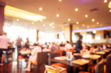 Soyut bulanıklık kahve dükkanı kafe ve Restoran iç açık büfe