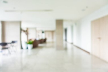 Görüntü bulanıklığı ve arka plan için otel lobisinin dışsal görünümü