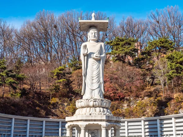 Mooie boeddhisme standbeeld in Bongeunsa tempel — Stockfoto