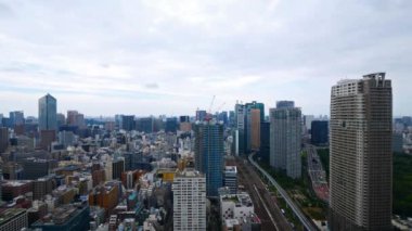 Modern megalopolis Asya şehrinin manzaralı görüntüleri