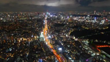 Modern megalopolis Asya şehrinin manzaralı görüntüleri