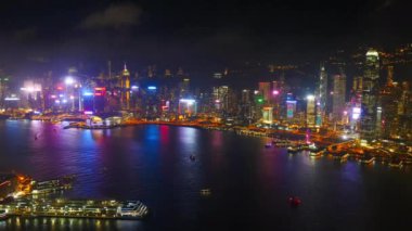 Modern megalopolis Asya şehrinin manzaralı görüntüleri