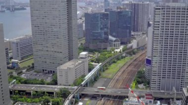 Modern megalopolis Asya şehrinin manzaralı görüntüleri