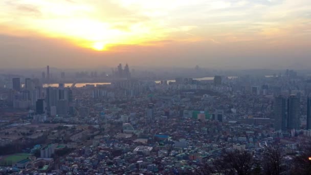 Scénické Záběry Moderního Megalopolis Asijského Města — Stock video