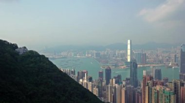 Modern megalopolis Asya şehrinin manzaralı görüntüleri