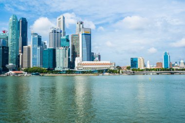 Singapur, 21 Ocak 2019: skyscra bina güzel mimari