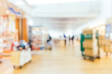 Soyut bulanıklık ve Havaalanı terminal yolcu için trans defocused