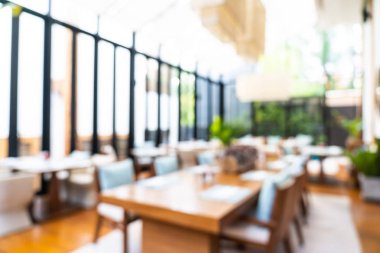 Soyut bulanıklık ve defodaklı kahve dükkanı ve büfe restoran