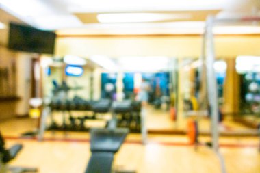 Soyut Blur ve spor salonu iç ro defocused fitness ekipmanları