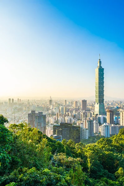 Güzel manzara ve cityscape taipei 101 bina ve ark
