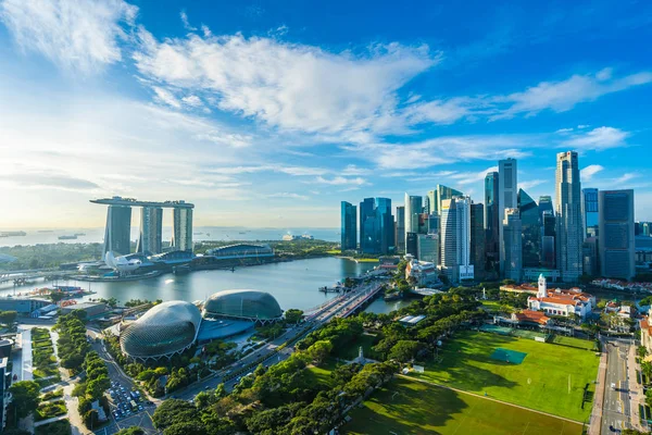 Singapur dış cityscape bina güzel mimari — Stok fotoğraf