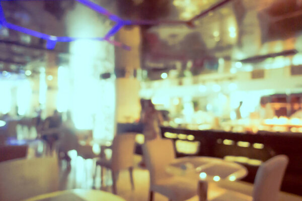 Abstract blur and defocus coffee shop cafe and restaurant interi
