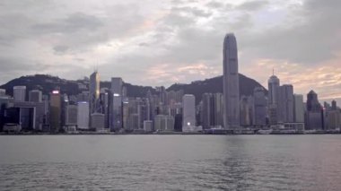 Modern megalopolis Asya şehrinin manzaralı görüntüleri