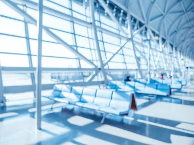 Soyut bulanıklık ve ufuk Havaalanı terminal iç