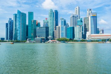 Singapur, 21 Ocak 2019: skyscra bina güzel mimari