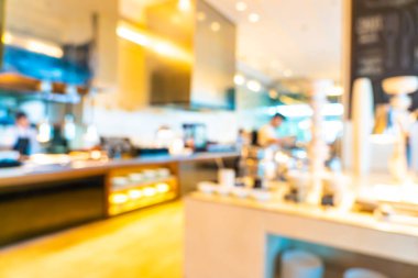 Soyut bulanıklık ve defocused açık büfe restoran ve kahve dükkanı CA