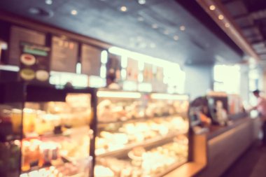 Soyut bulanıklık ve bulanık kahve dükkanı Cafe ve restoran interi