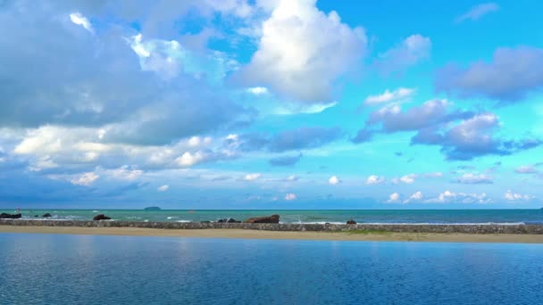 Imágenes Tranquilas Hermoso Mar Ondulado — Vídeos de Stock