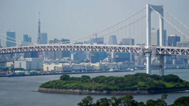 Modern megalopolis Asya şehrinin manzaralı görüntüleri