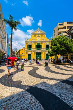 Çin, Makao - 6 Eylül 2018- Güzel eski mimari buil