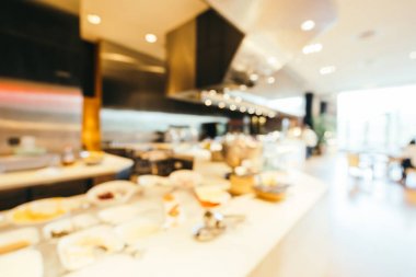 Soyut bulanıklık ve ufuk kahvaltı büfesi otel restoranı