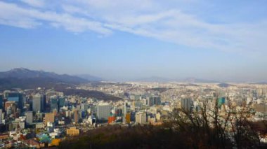 Modern megalopolis Asya şehrinin manzaralı görüntüleri