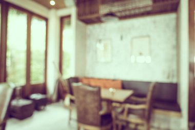 Soyut bulanıklık ve bulanık kahve dükkanı Cafe ve restoran interi