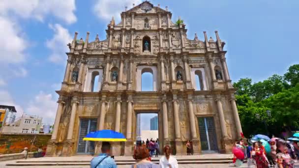 Hermosas Imágenes Ruinas San Pablo Macao China — Vídeo de stock