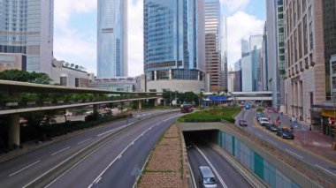 Modern megalopolis Asya şehrinin manzaralı görüntüleri