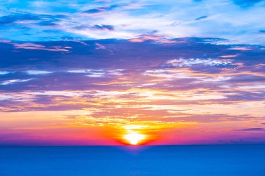 SUNR 'de deniz plajının güzel açık tropikal doğa manzara