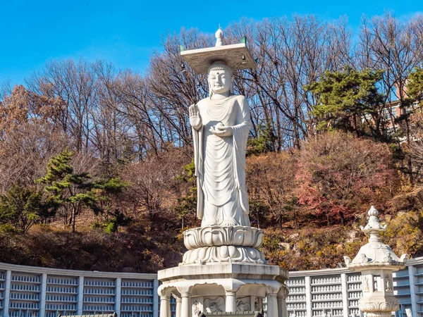 Mooie boeddhisme standbeeld in Bongeunsa tempel — Stockfoto