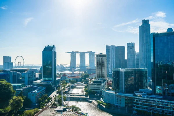 Prachtige architectuur bouwen exterieur stadsgezicht in Singapore — Stockfoto