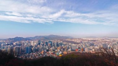 Modern megalopolis Asya şehrinin manzaralı görüntüleri