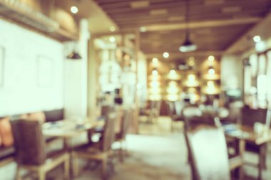 Soyut bulanıklık ve bulanık kahve dükkanı Cafe ve restoran interi