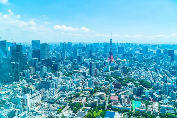 Vacker arkitektur bygga tokyo stad med tokyo tower — Stockfoto