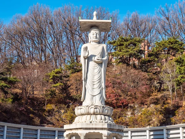 Krásný buddhismus socha v Bongeunsa Temple — Stock fotografie