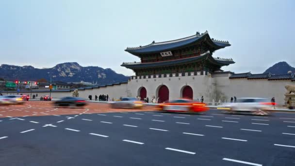 Prachtig Gebouw Van Gyeongbokgung Palace Seoul Korea — Stockvideo