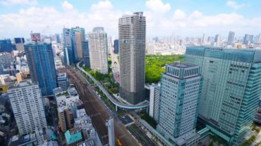 Modern megalopolis Asya şehrinin manzaralı görüntüleri