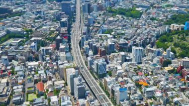 Modern megalopolis Asya şehrinin manzaralı görüntüleri