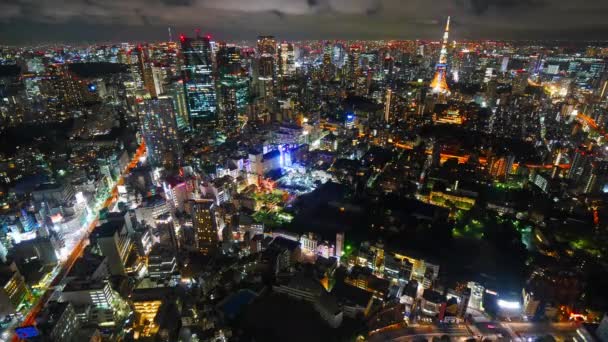 Riprese Panoramiche Della Moderna Megalopoli Città Asiatica — Video Stock